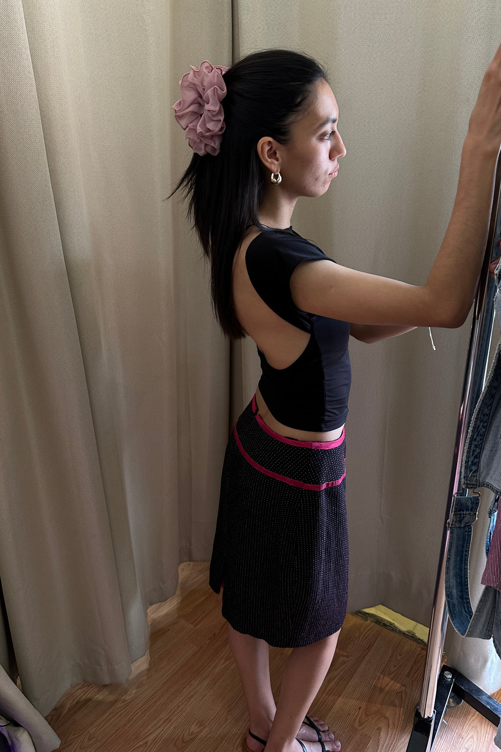 Falda midi negra