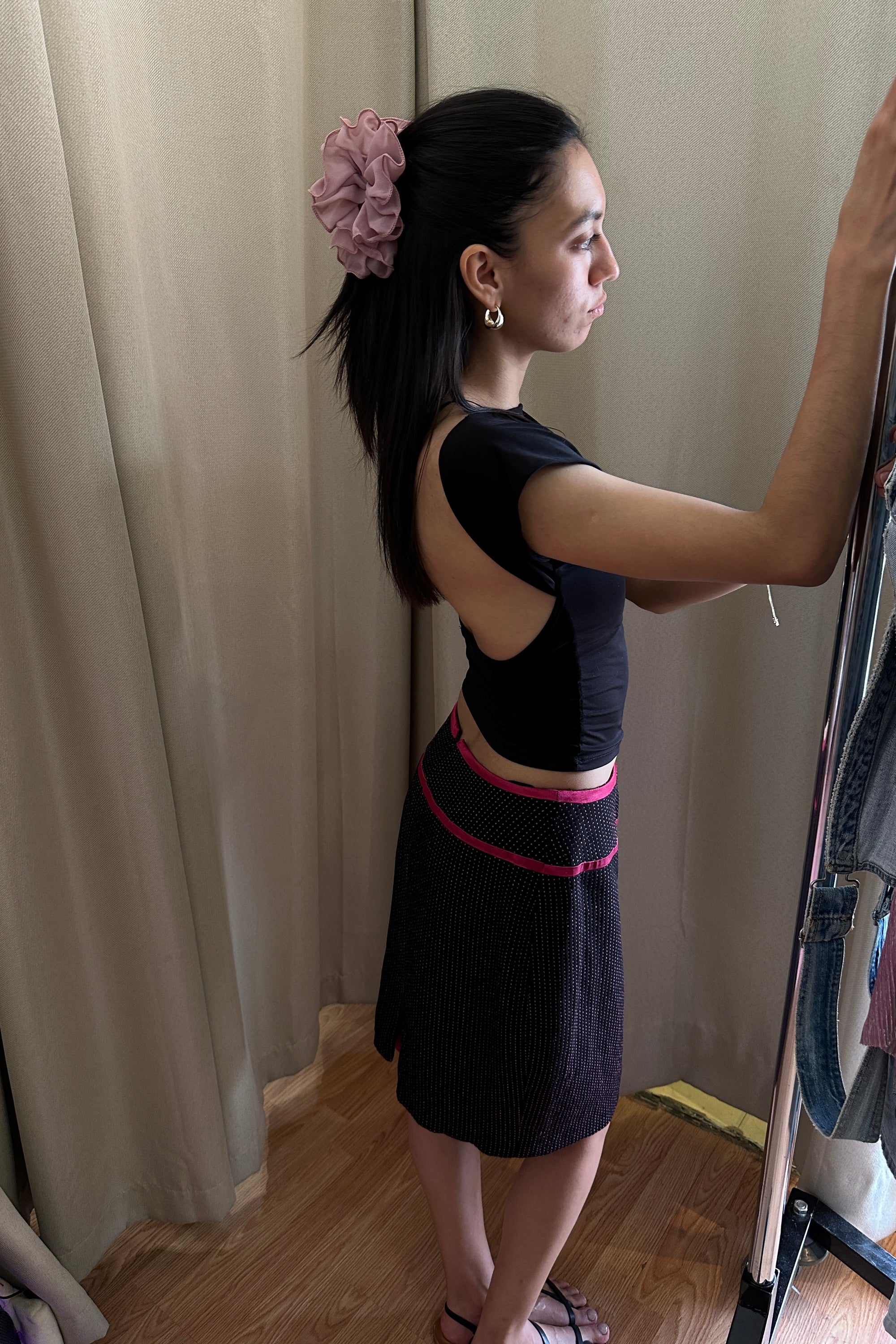 Falda midi negra