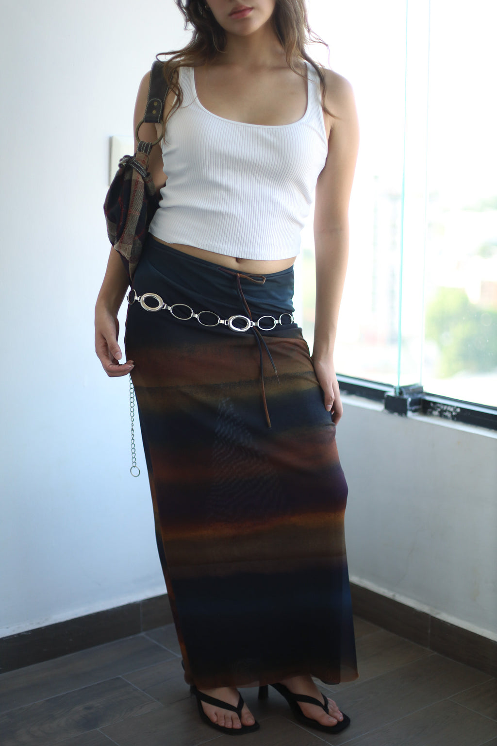 Falda multicolor
