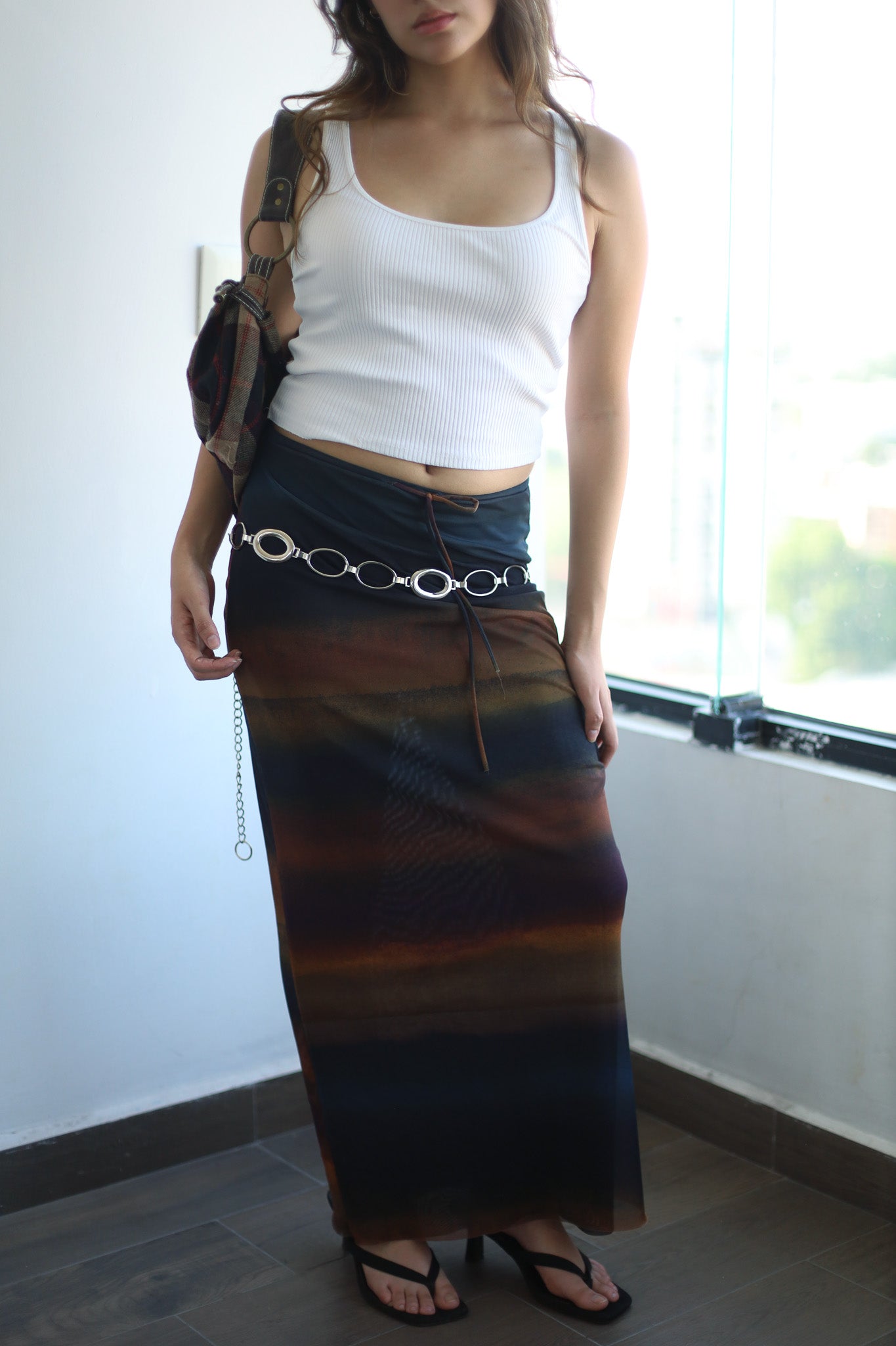 Falda multicolor
