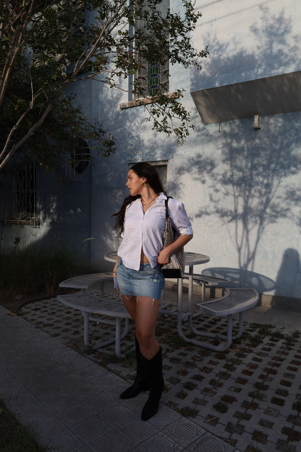 Camisa blanca manga corta