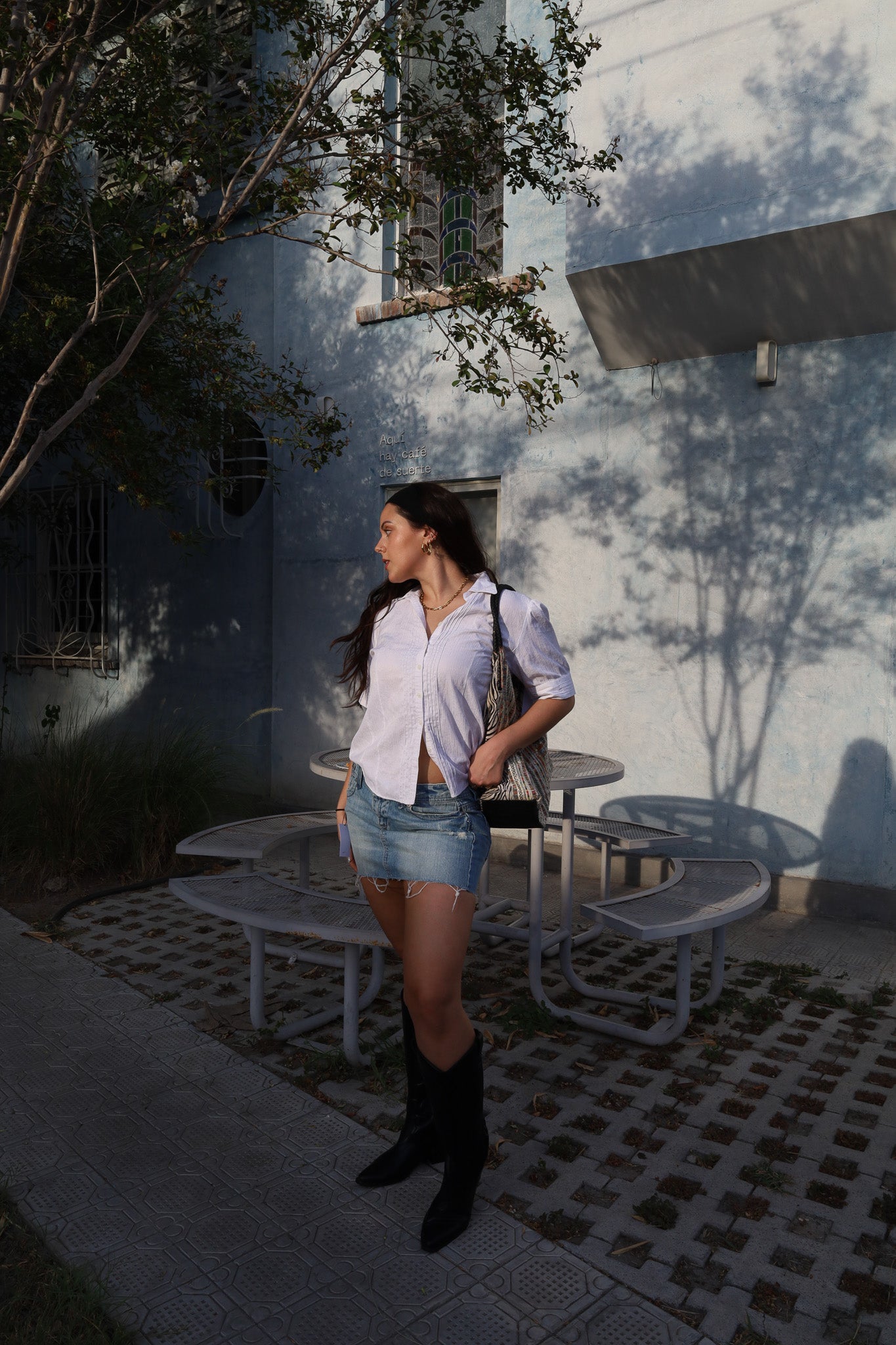 Camisa blanca manga corta
