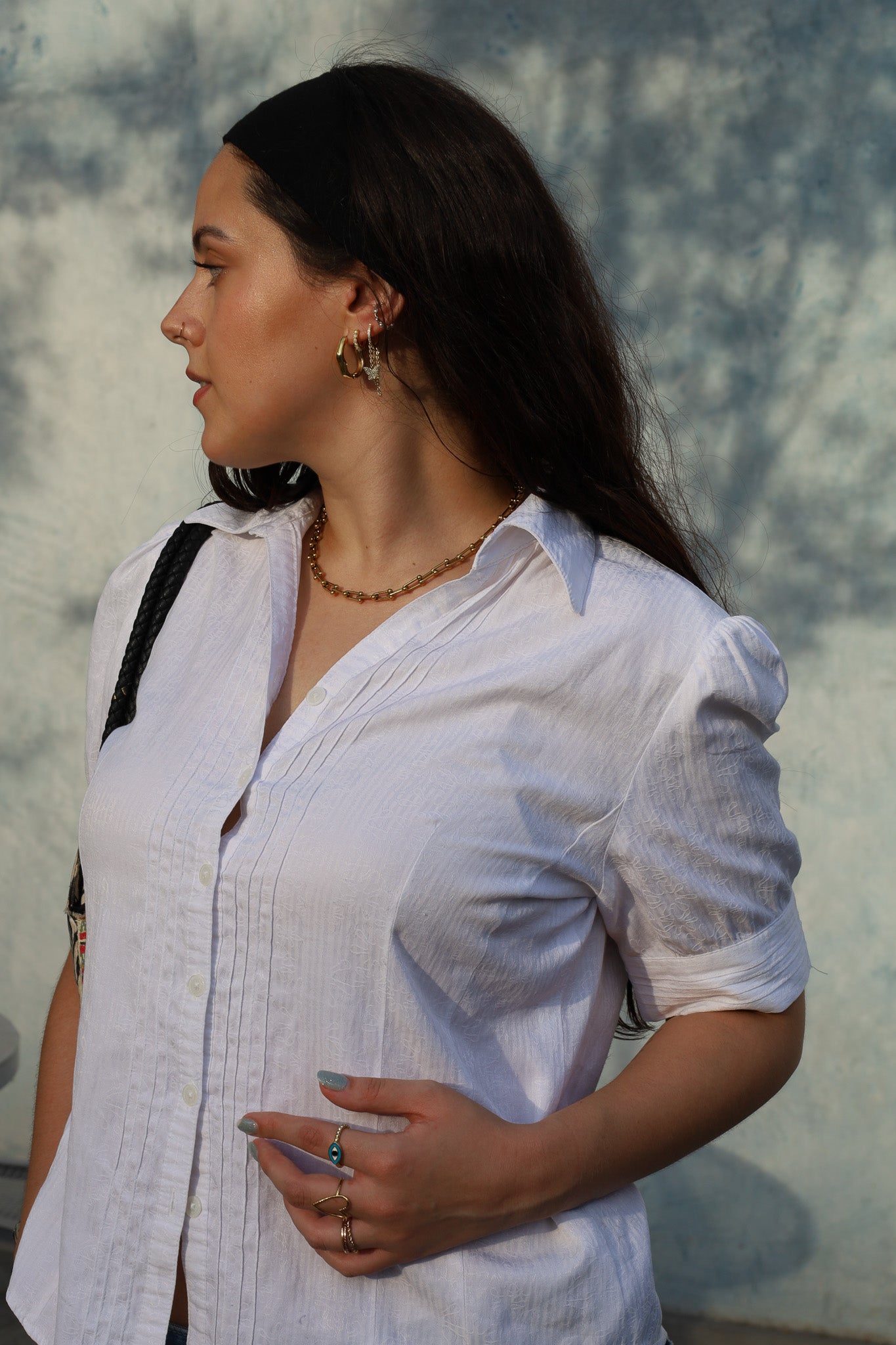 Camisa blanca manga corta