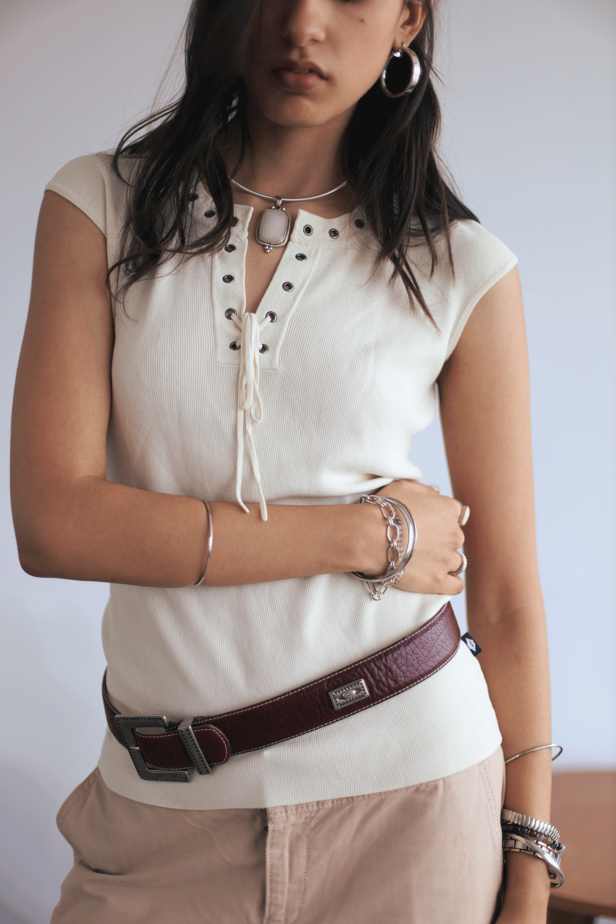 Blusa ojale metalico