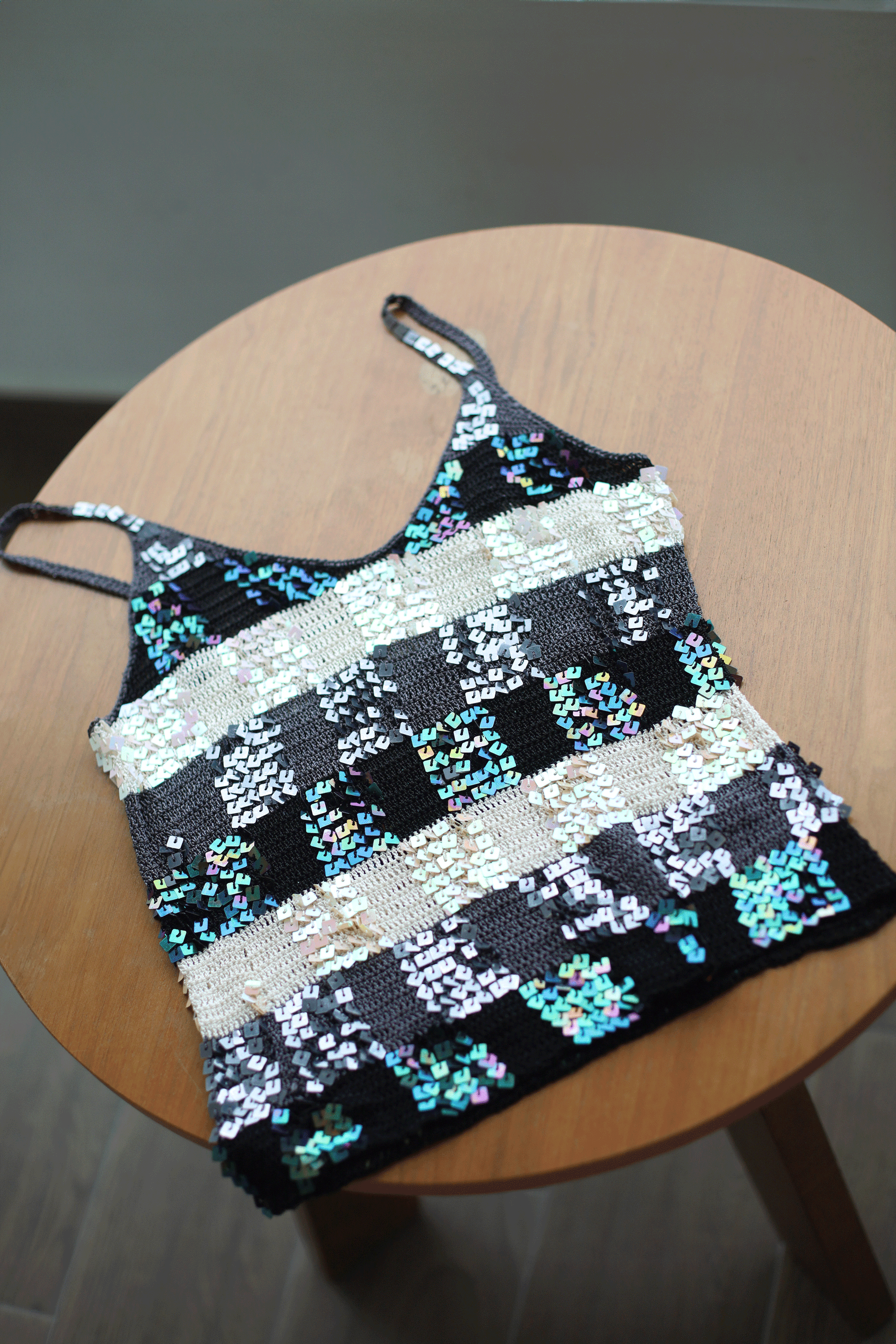 Blusa tejida lentejuelas