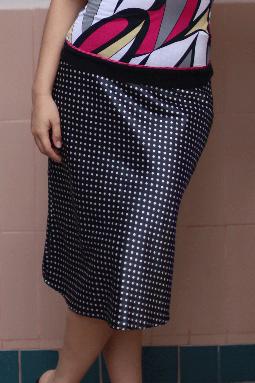 Polka Dot Midi Skirt