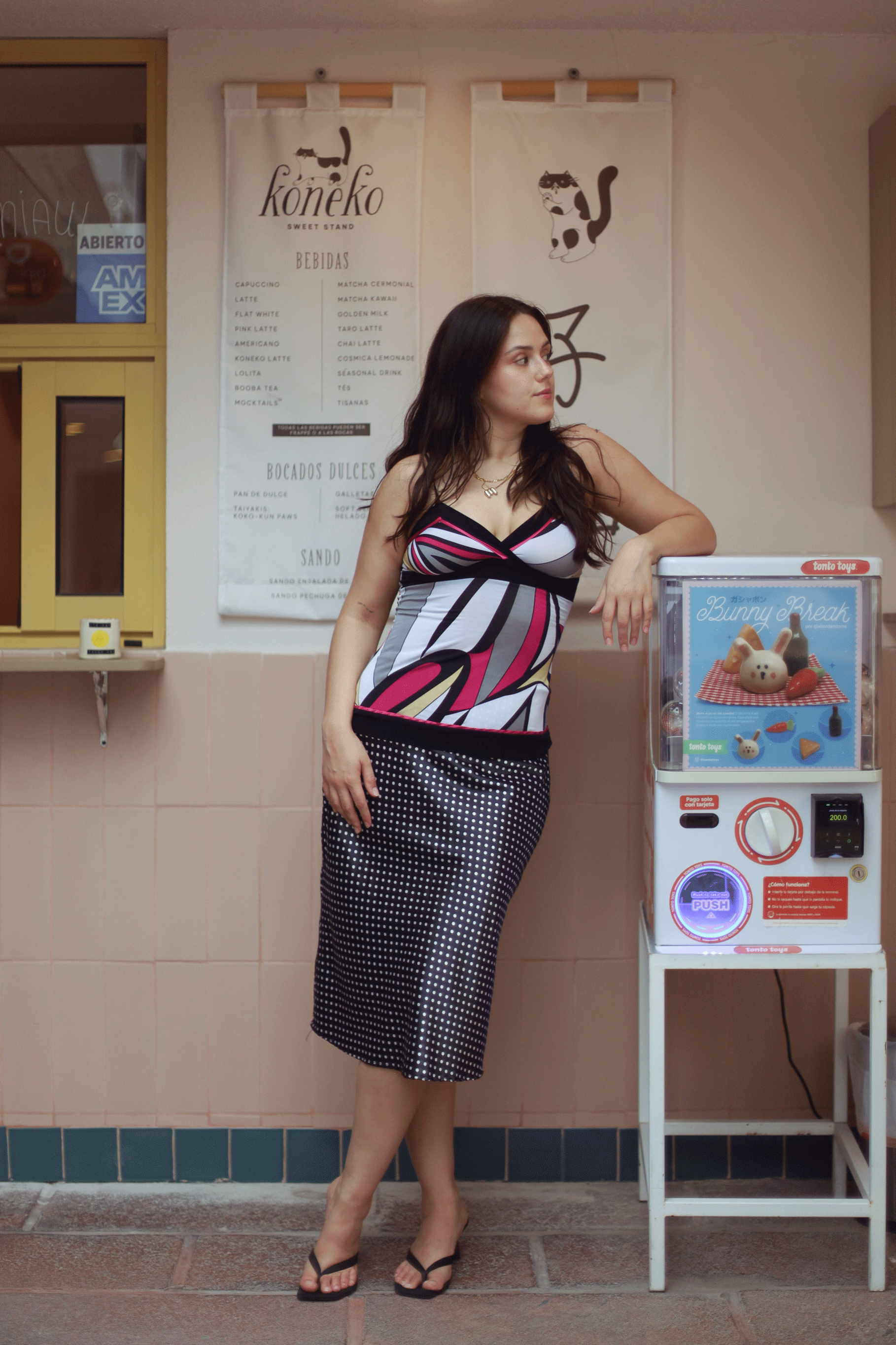 Polka Dot Midi Skirt