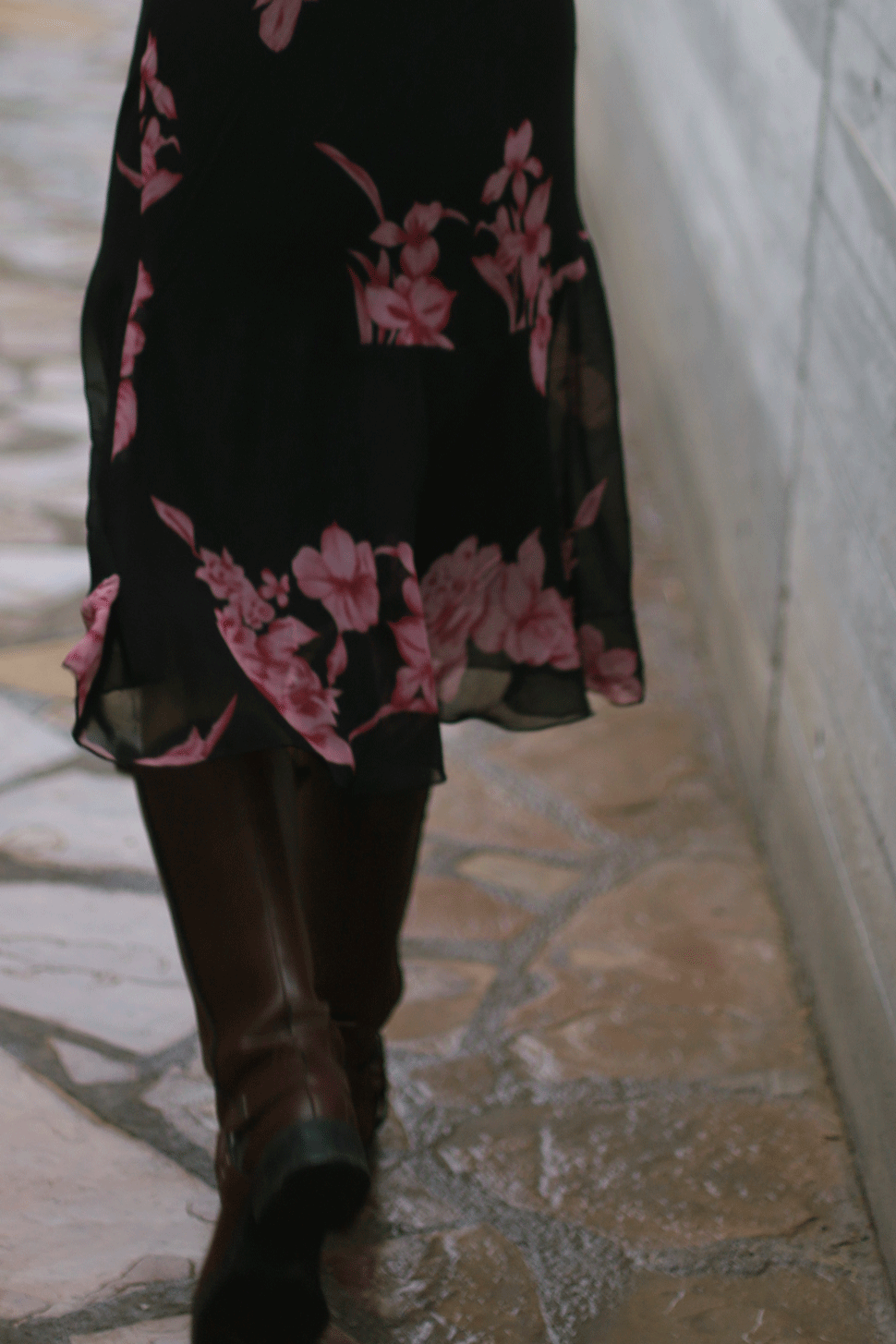 Vestido Negro floreado