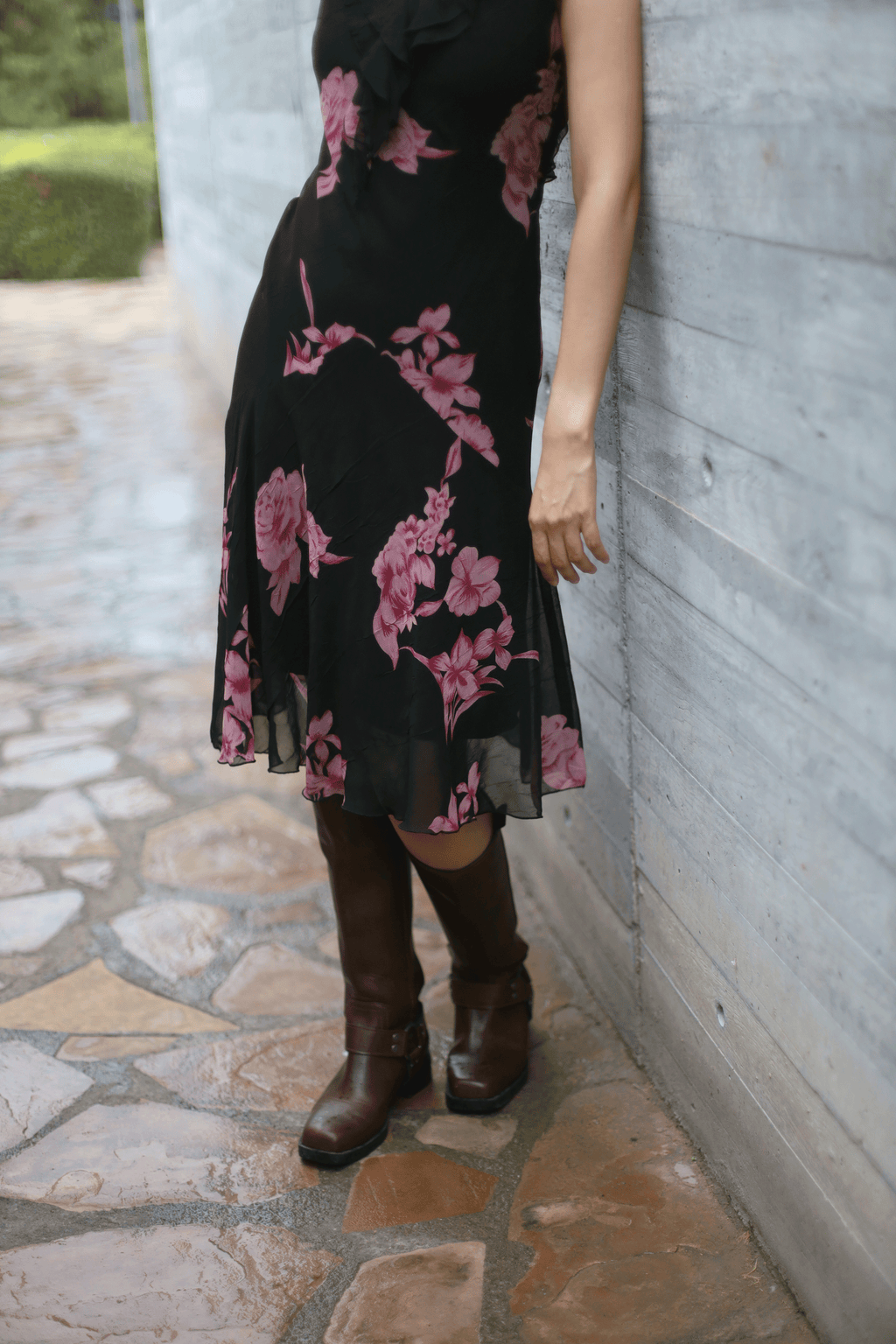 Vestido Negro floreado