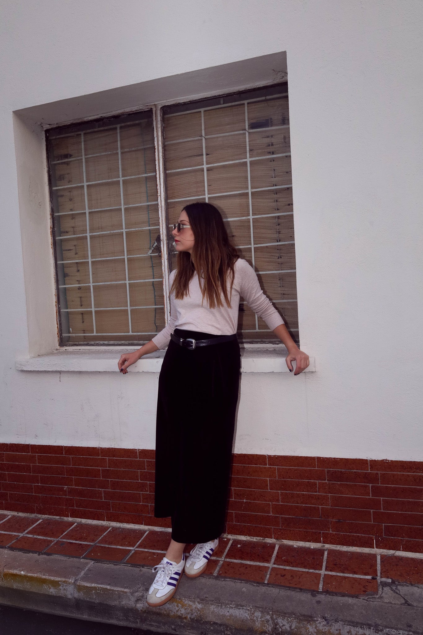 Falda larga velvet