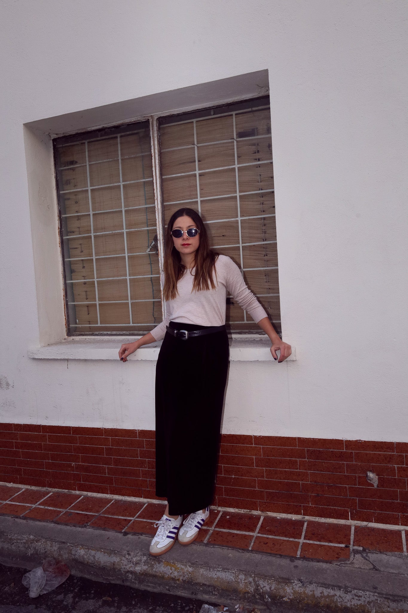 Falda larga velvet