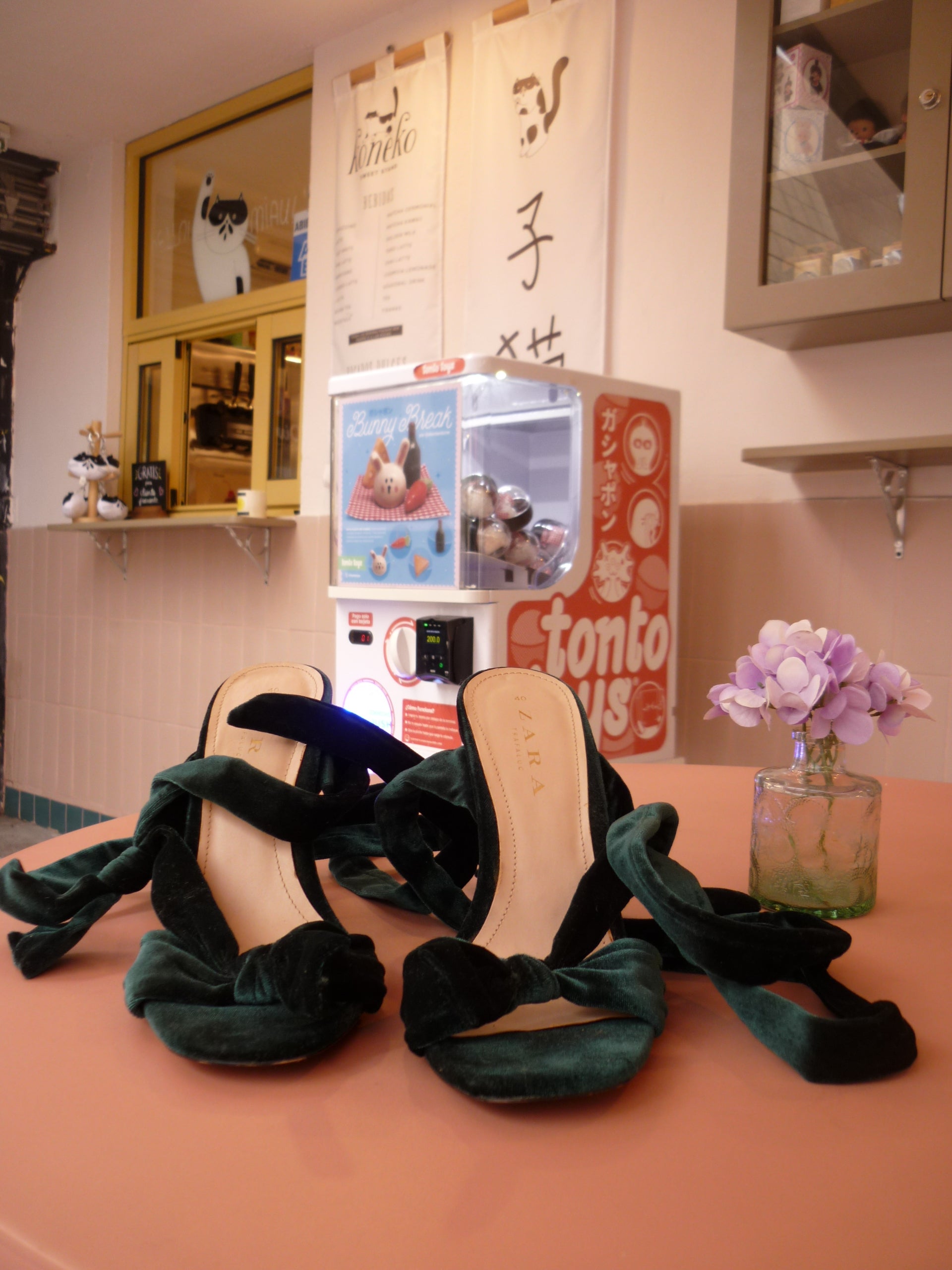 Velvet heels