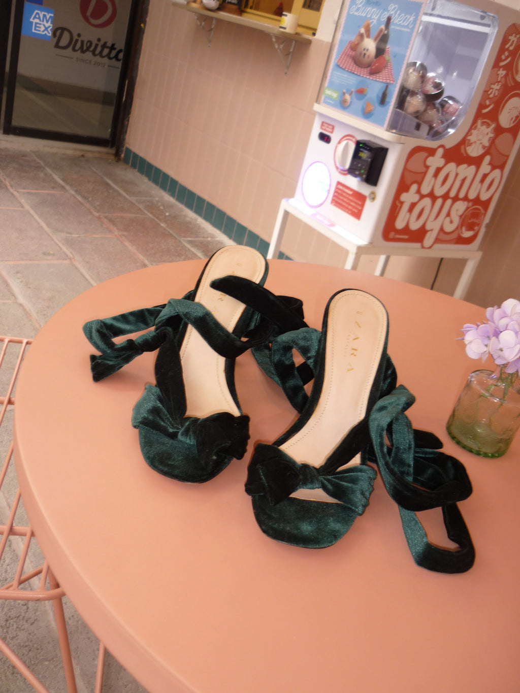Velvet heels